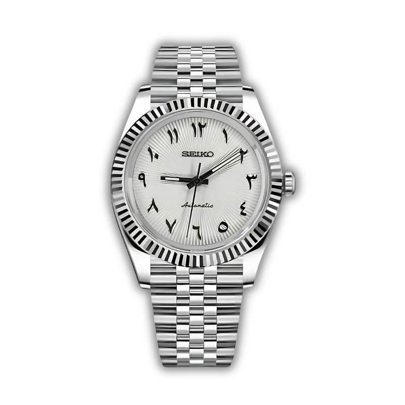 Seiko Datejust Texturé Blanc - Arabic Dial